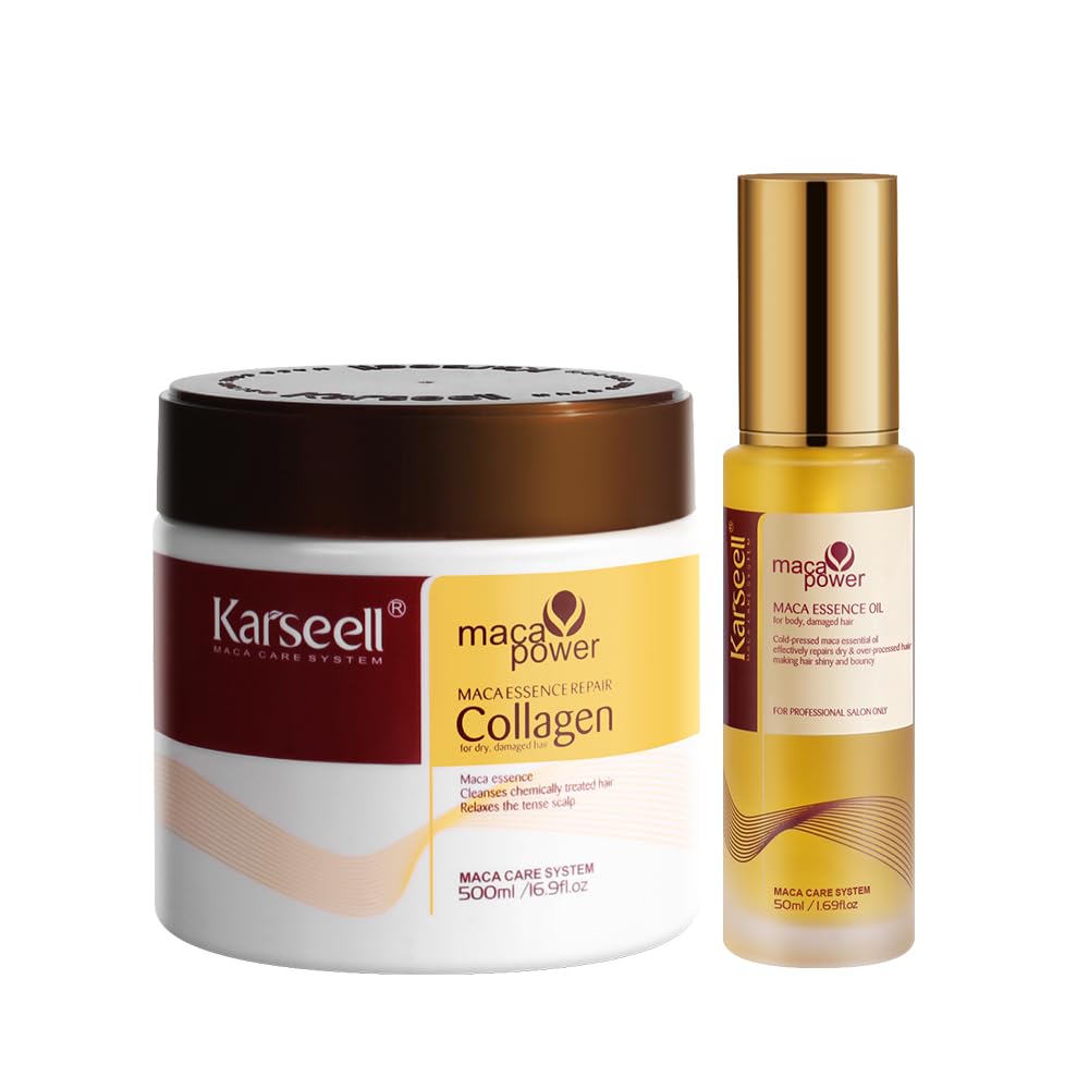 Karseell Collagen Saç Bakım Maskesi 500 ML + Maca Power Saç Bakım Yağı 50ML